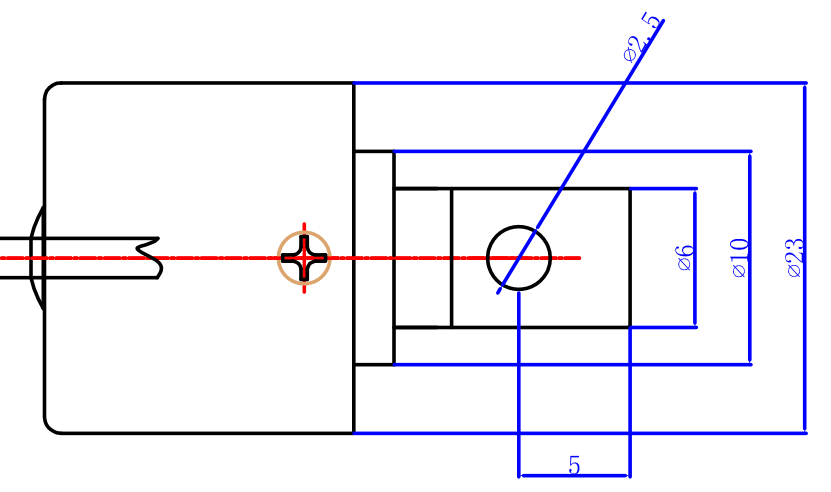 CAZD-23角度傳感器外形尺寸圖1 CAZD-23角度傳感器外形尺寸圖1