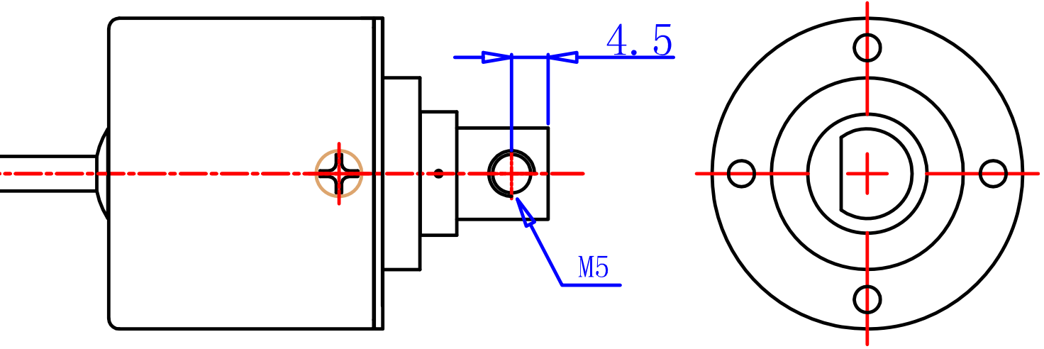 CAZD-34角度傳感器外形尺寸圖1
