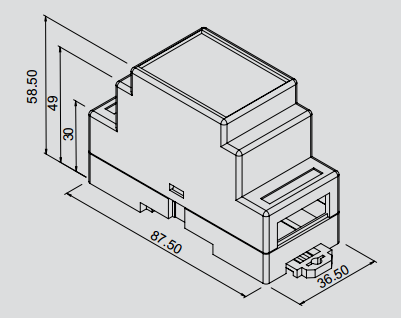 CAZT-R1A變送器外形尺寸圖