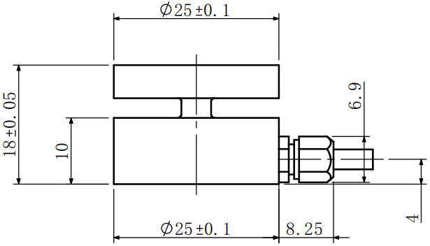 微型壓力傳感器CAZF-Y25尺寸圖2