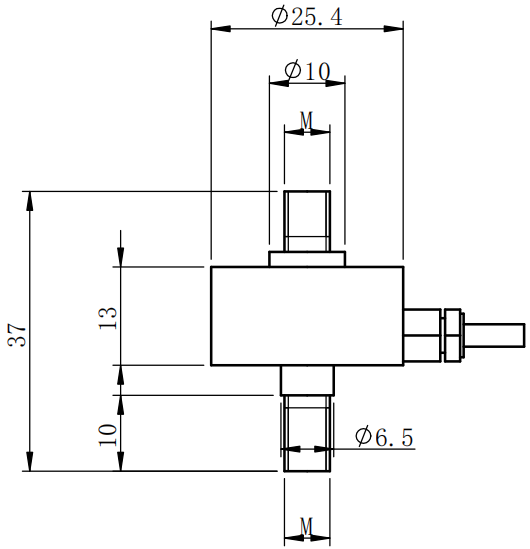 拉壓力傳感器CAZF-LY25.4尺寸圖